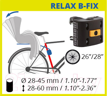 Изображение товара Детское велокресло Bellelli Summer Relax B-Fix / 01SMRB0020T