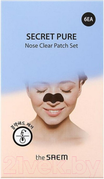 Изображение товара Набор масок для лица The Saem Secret Pure Nose Clear Patch Set (6шт)