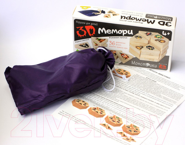 Изображение товара Настольная игра Десятое королевство 3D Мемори. Монстрики / 02903