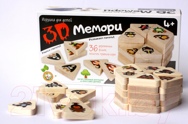 Изображение товара Настольная игра Десятое королевство 3D Мемори. Монстрики / 02903