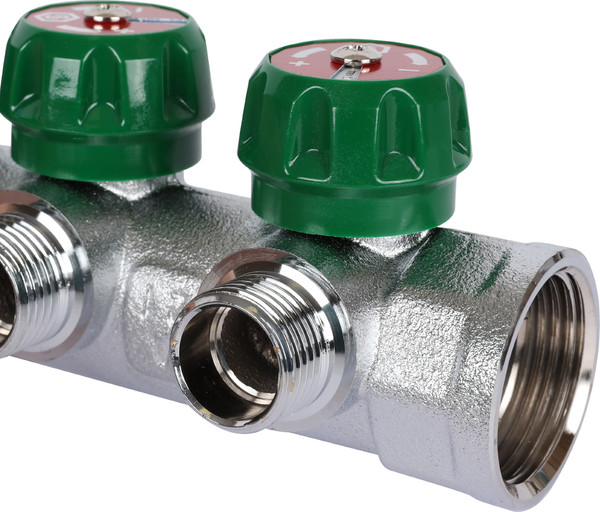 Изображение товара Коллектор отопления Stout ЕК SMB 6850 1"x3/4" / 13688 (с регулирующими вентилями)