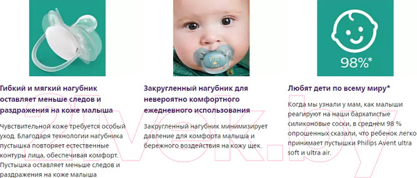 Изображение товара Пустышка Philips AVENT Ultra Soft SCF528/01