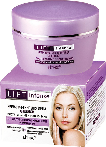 Изображение товара Крем для лица Витэкс Lift Intense Подтяг и увлаж с гиалур кислотой и имбирем дневной (45мл)