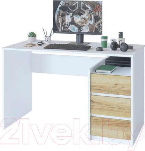 Изображение товара Письменный стол Сокол-Мебель СПм-21 (белый/дуб делано)