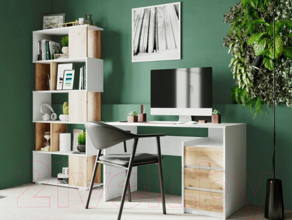 Изображение товара Письменный стол Сокол-Мебель СПм-21 (белый/дуб делано)