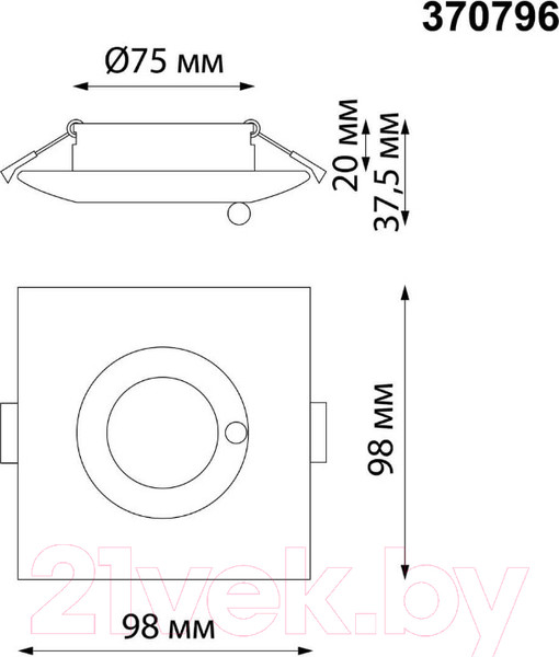 Изображение товара Точечный светильник Novotech 370796 (черный)
