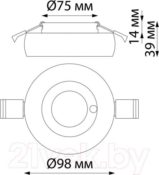 Изображение товара Точечный светильник Novotech 370798 (белый/черный)