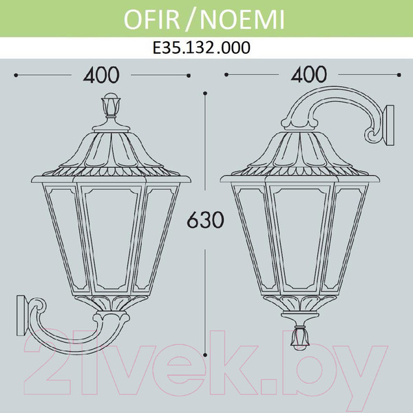 Изображение товара Бра уличное Fumagalli Noemi E35.132.000.WXH27