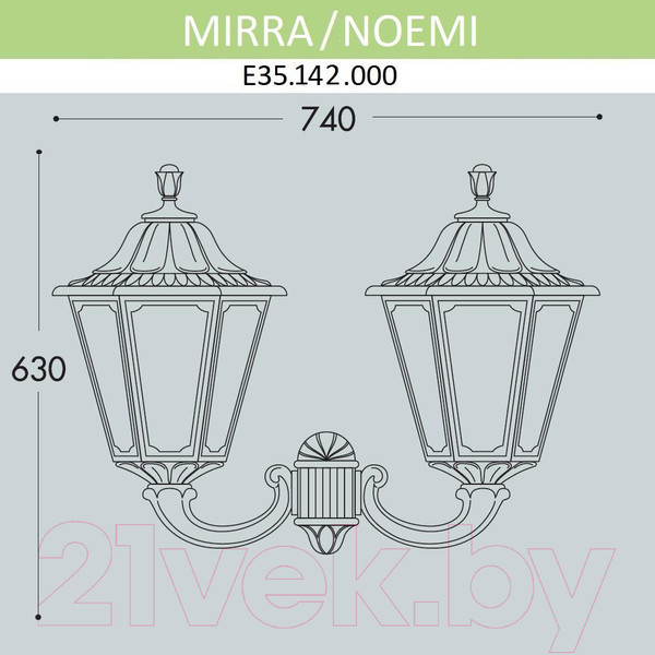 Изображение товара Бра уличное Fumagalli Noemi E35.142.000.WYH27