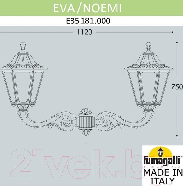 Изображение товара Бра уличное Fumagalli Noemi E35.181.000.AXH27