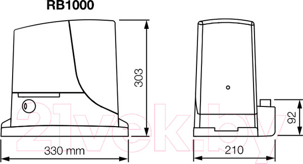 Изображение товара Комплект для автоматизации ворот Nice RB1000BDKIT