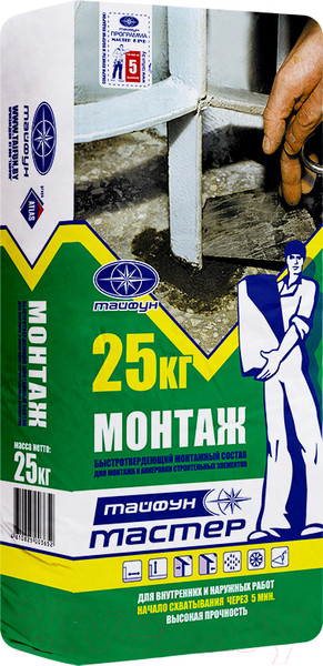 Изображение товара Монтажная смесь Тайфун Мастер Монтаж (25кг)