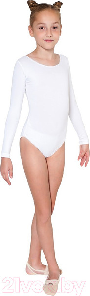 Изображение товара Купальник для художественной гимнастики Indigo Sport SM-093 (р-р 42, белый)