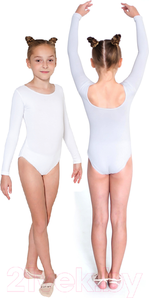 Изображение товара Купальник для художественной гимнастики Indigo Sport SM-093 (р.38, белый)