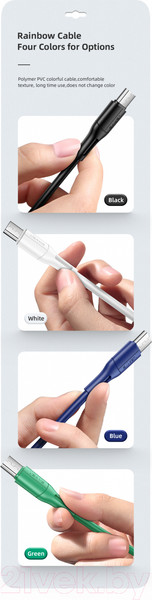 Изображение товара Кабель Usams U68 Micro / US-SJ502 (1м, черный)