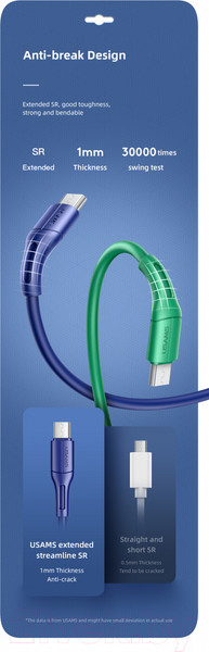 Изображение товара Кабель Usams U68 Micro / US-SJ502 (1м, черный)