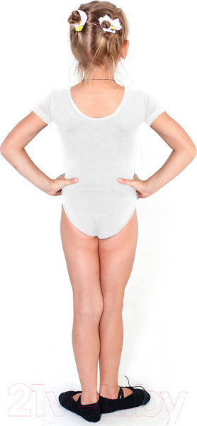 Изображение товара Купальник для художественной гимнастики Indigo Sport SM-327 (р.40, белый)
