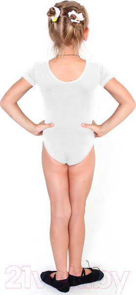 Изображение товара Купальник для художественной гимнастики Indigo Sport SM-327 (р.46, белый)