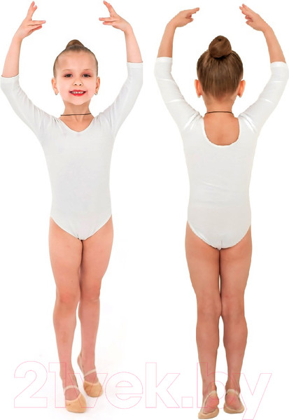 Изображение товара Купальник для художественной гимнастики Indigo Sport SM-136 (р.36, белый)