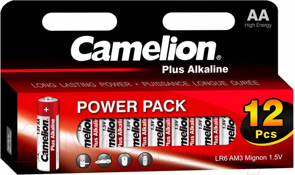 Изображение товара Батарейка Camelion LR6 Plus Alkaline Block-12 / LR6-HP12