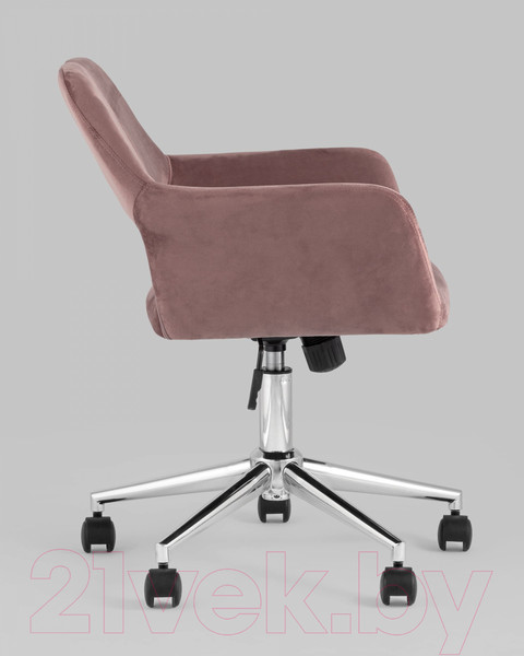 Изображение товара Кресло офисное Stool Group Ross / ROSS CHROME VELVET ROSE (велюр розовый)