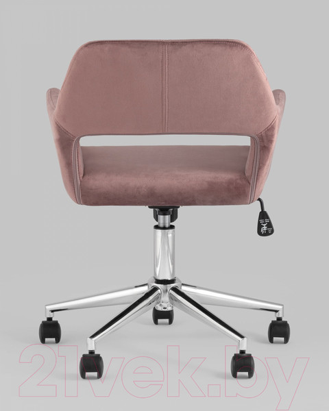 Изображение товара Кресло офисное Stool Group Ross / ROSS CHROME VELVET ROSE (велюр розовый)