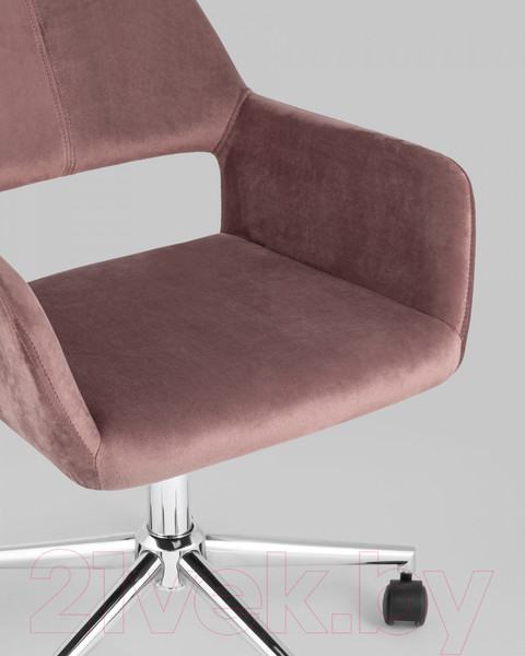 Изображение товара Кресло офисное Stool Group Ross / ROSS CHROME VELVET ROSE (велюр розовый)