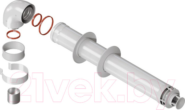 Изображение товара Дымоход для котла PROFline KTS-01B-075 + хомут + втулка