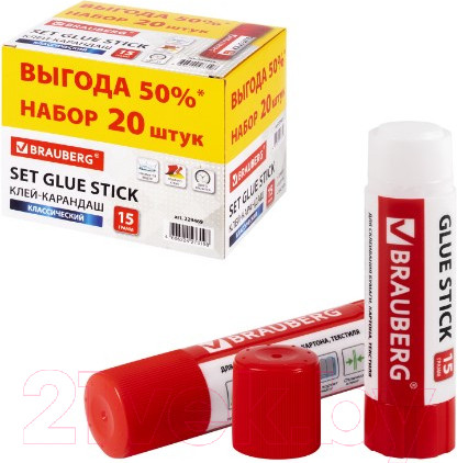 Изображение товара Клей-карандаш Brauberg 229469 (20шт)