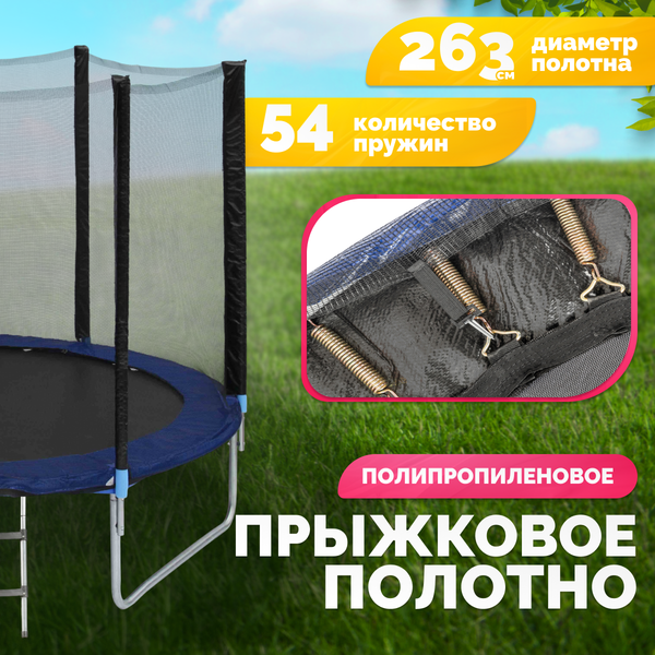 Изображение товара Батут Sundays Favorite 10FT (синий, с сеткой, с лестницей)