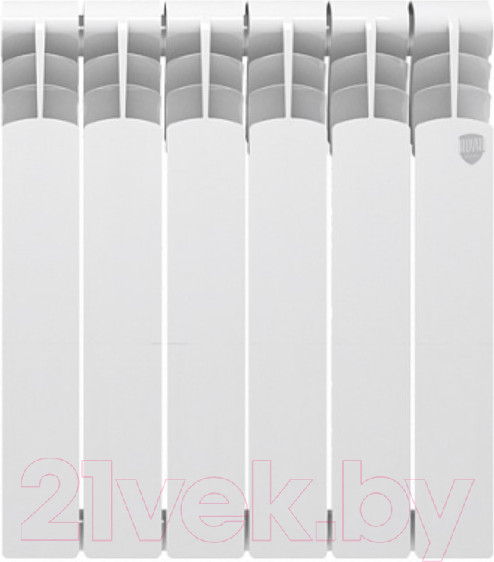 Изображение товара Радиатор биметаллический Royal Thermo Revolution Bimetall 500 (6 секций, с монтажным комплектом, кронштейном и кранами)