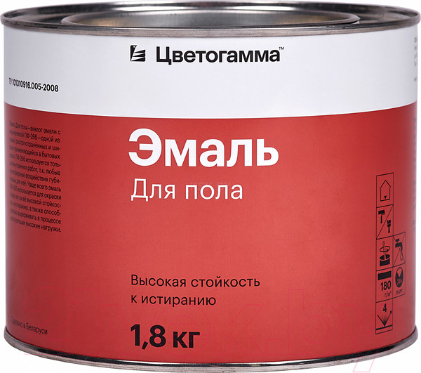 Изображение товара Эмаль Цветогамма ПФ-266 (1.8кг, красно-коричневый)
