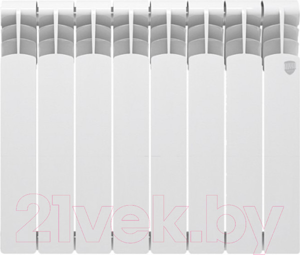 Изображение товара Радиатор биметаллический Royal Thermo Revolution Bimetall 500 (8 секции, с монтажным комплектом, кронштейнами и кранами)