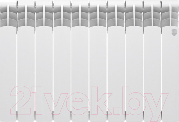 Изображение товара Радиатор биметаллический Royal Thermo Revolution Bimetall 500 (10 секций, с монтажным комплектом, кронштейном и кранами)