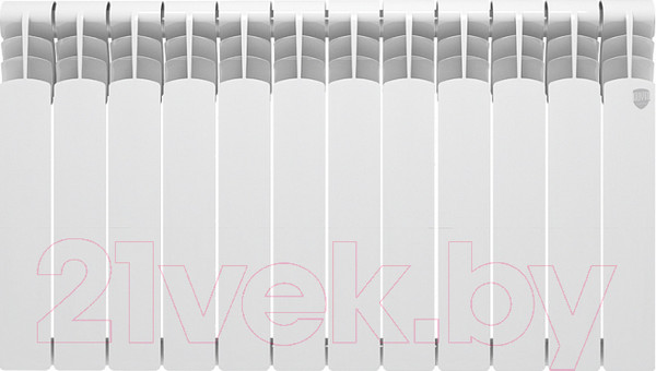 Изображение товара Радиатор биметаллический Royal Thermo Revolution Bimetall 500 (12 секций, с монтажным комплектом, кронштейном и кранами)