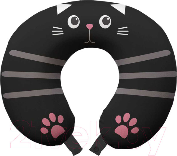Изображение товара Подушка на шею Ambesonne Милый котик с лапками / trp-274850
