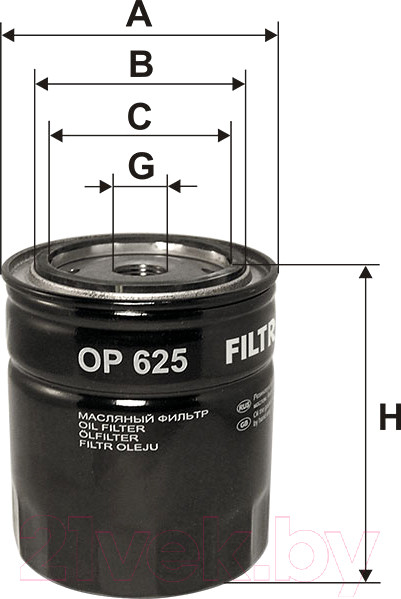 Изображение товара Масляный фильтр Filtron OP625