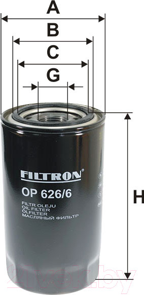 Изображение товара Масляный фильтр Filtron OP626/6