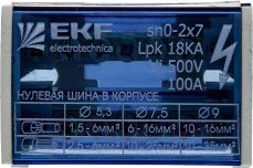 Изображение товара Шина нулевая в корпусе EKF PROxima sn0-2x7