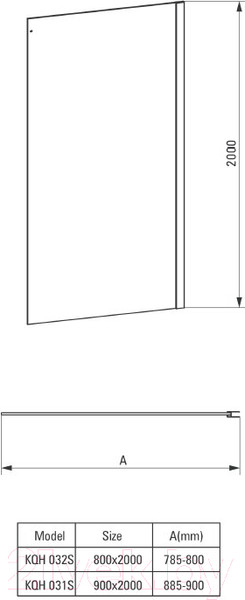 Изображение товара Душевая стенка Deante Hiacynt KQH 032S