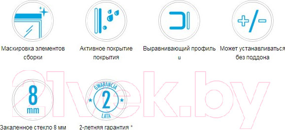 Изображение товара Душевая стенка Deante Hiacynt KQH 032S