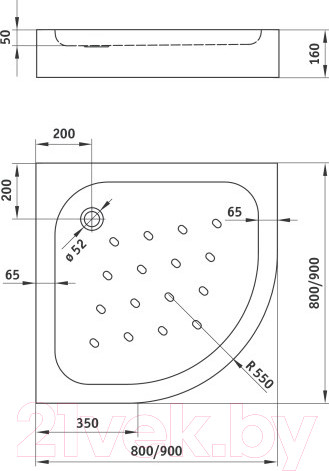 Изображение товара Душевой поддон Deante Standard New KTA 053B