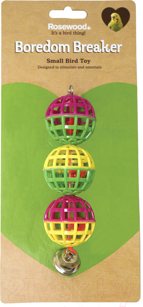 Изображение товара Игрушка для птиц Rosewood Шары с колокольчиком / 22056/RW (мультиколор)