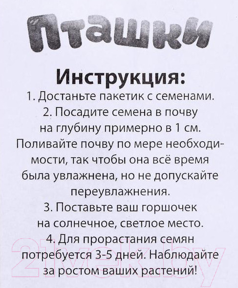 Изображение товара Набор для выращивания растений Эврики Пташки, выращиваем травку / 5155390 (фиолетовый)