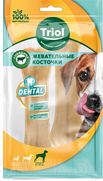 Изображение товара Лакомство для собак Triol Dental Косточки жевательные / 10151074 (160-170г/2шт)