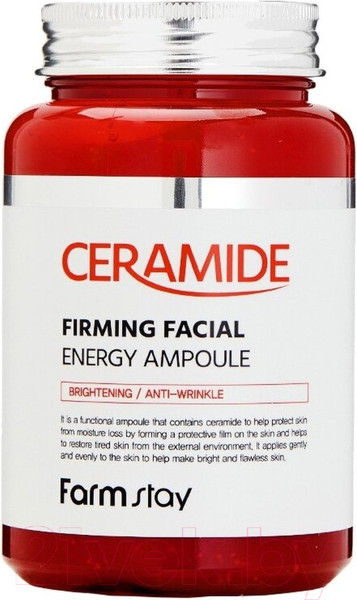 Изображение товара Сыворотка для лица FarmStay Многофункциональная ампульная с керамидам (250мл)