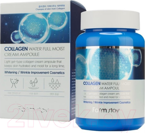 Изображение товара Крем для лица FarmStay Collagen Water Full Moist Cream Ampoule (250мл)