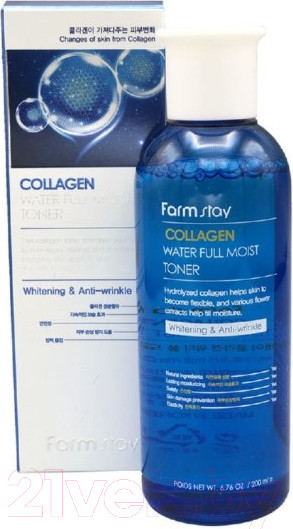 Изображение товара Тонер для лица FarmStay Collagen Water Full Moist Toner  (200мл)