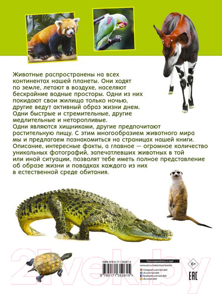 Изображение товара Энциклопедия АСТ Первая книга о животных. 1000 фотографий (Вайткене Л.Д.)