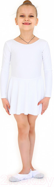 Изображение товара Купальник для художественной гимнастики Indigo Sport SM-336 (р.32, белый)